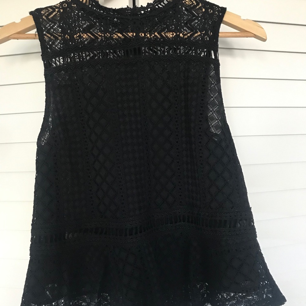High Neck Lace Top